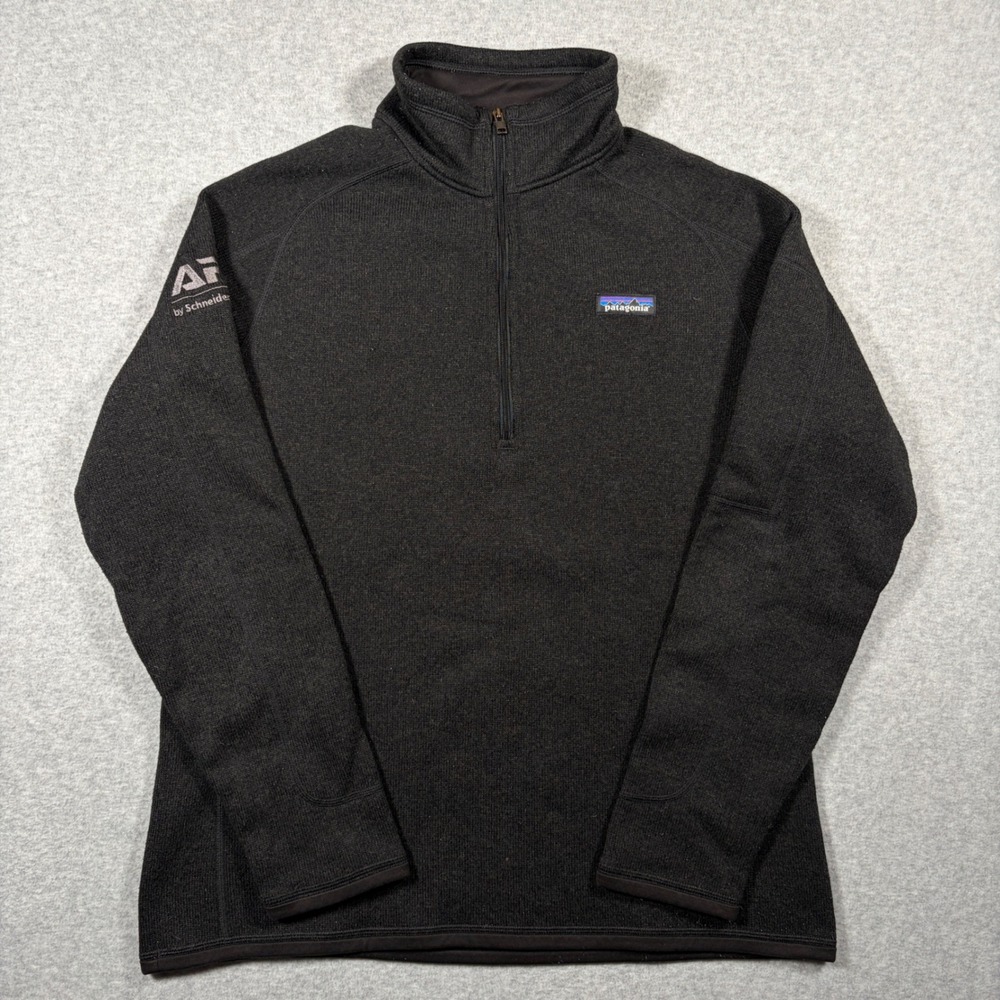 Patagonia Better Sweater 1/4 Zip Pullover Women's XL Black Fleece Hiking 25617